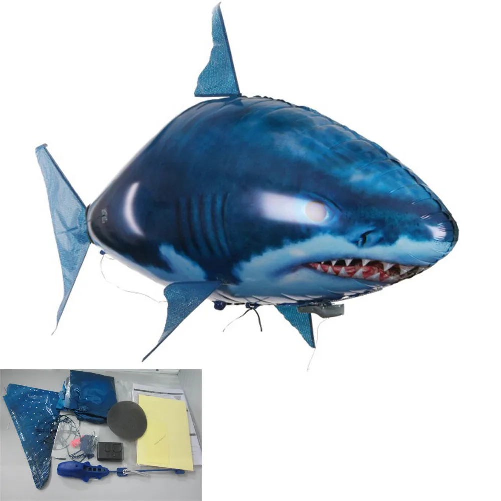 Balões de Peixe Avião de Peixes Presente para Crianças Controle Remoto Voando Tubarão Brinquedo Palhaço Inflável Hélio rc Helicóptero Robô 1pc ar 6 de peixes rc helicóptero robô presente para crianças