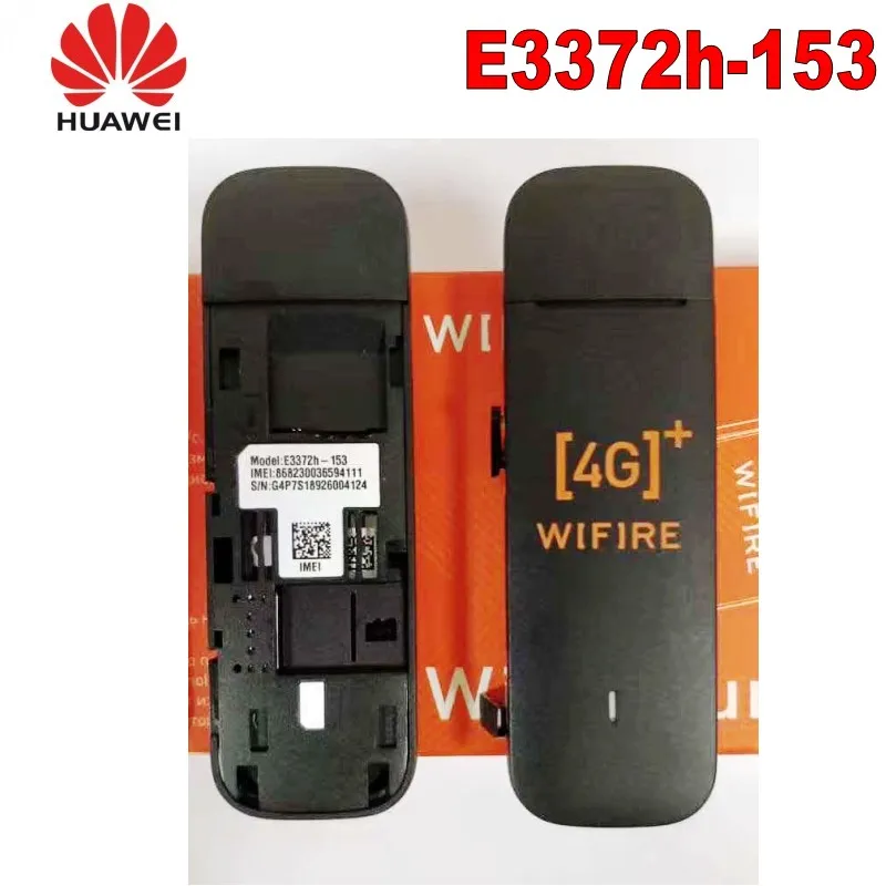 Открыл huawei E3372 E3372h-153 4G LTE Cat4 usb-флеш модем широкополосного доступа плюс 2 шт. 5dbi CRC9 антенны