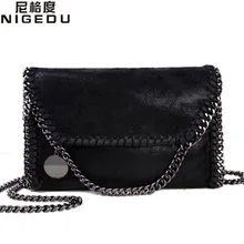 NIGEDU Fashion Womens design Chain Detail Cross Body Bag Ladies Shoulder bag clutch bag bolsa franja luxury evening bags