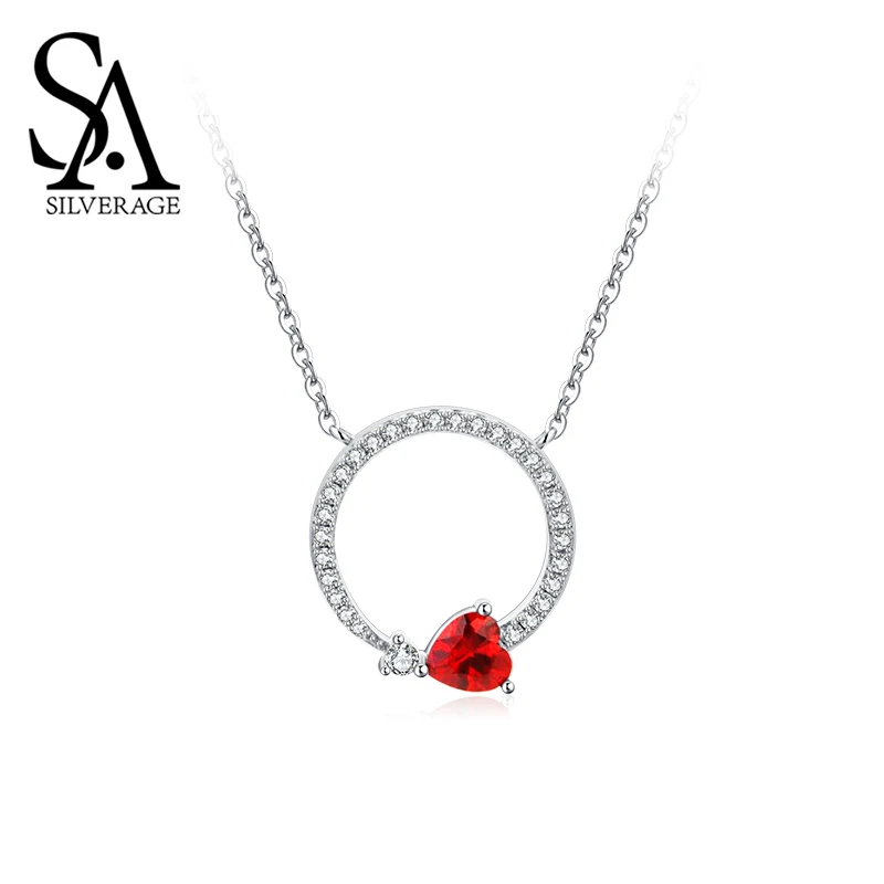 

SA SILVERAGE One Arrow Heart Chain Pendant Birthday Gift To Girlfriend Design S925 Sterling Silver Necklace for Women