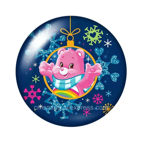 P Милые Care Bears 10 шт. Смешанные 12 мм/16 мм/18 мм/25 мм круглый стеклянный кабошон демо с плоской задней частью, украшения своими руками, ZB1147 - Цвет: P