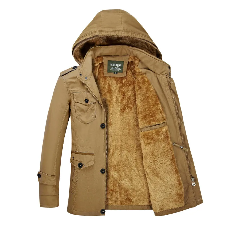 Large size 6XL men's cotton jacket 2018 fashion men's autumn and winter plus velvet thick warm coat jacket men's coat Large size 6XL men's cotton jacket 2018 fashion men's autumn and winter plus velvet thick warm coat jacket men's coat