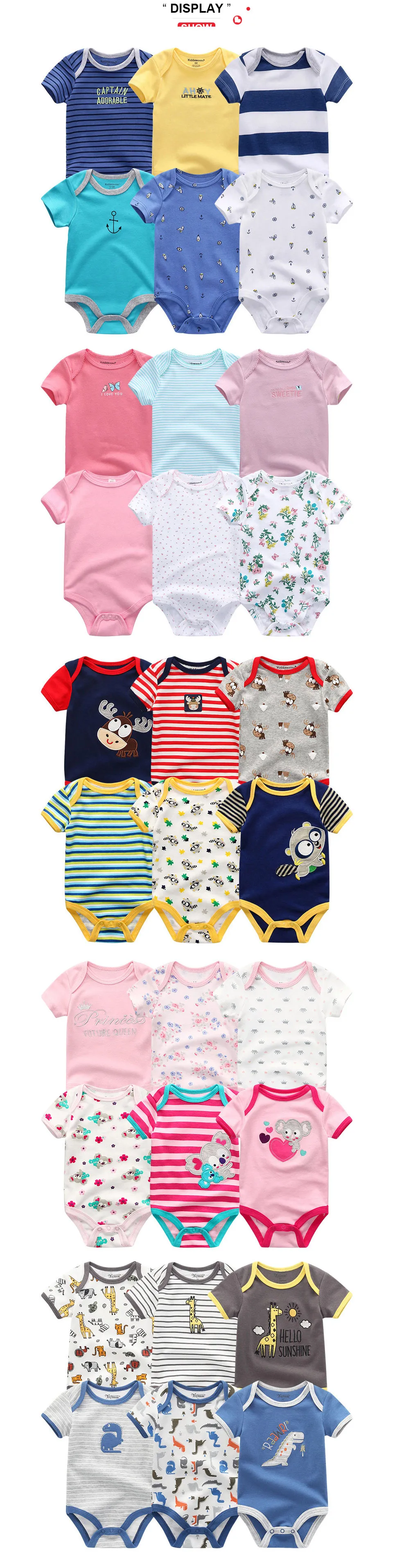 Детская одежда для новорожденных мальчиков комбинезон roupas de bebes хлопок 6 шт./компл. для маленьких девочек Infantil малыша комбинезоны bebek giyim