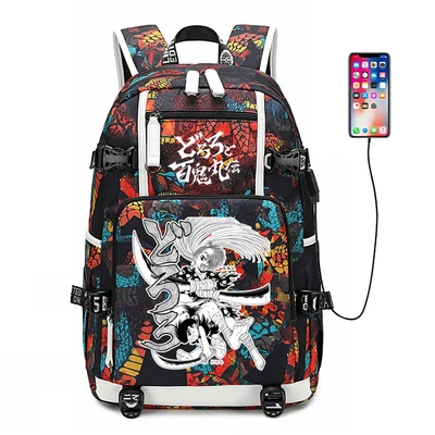 Школьный Рюкзак Dororo с принтом, сумка для ноутбука, мужские дорожные сумки, usb-рюкзак для зарядки, Оксфордский рюкзак