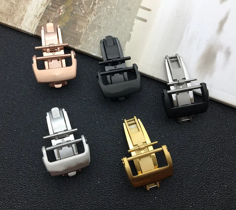 

Men gold black Stainless steel Buckle size 20mm Watchband watch band strap buckle For Richard Watch Mille band Bracelet logo on