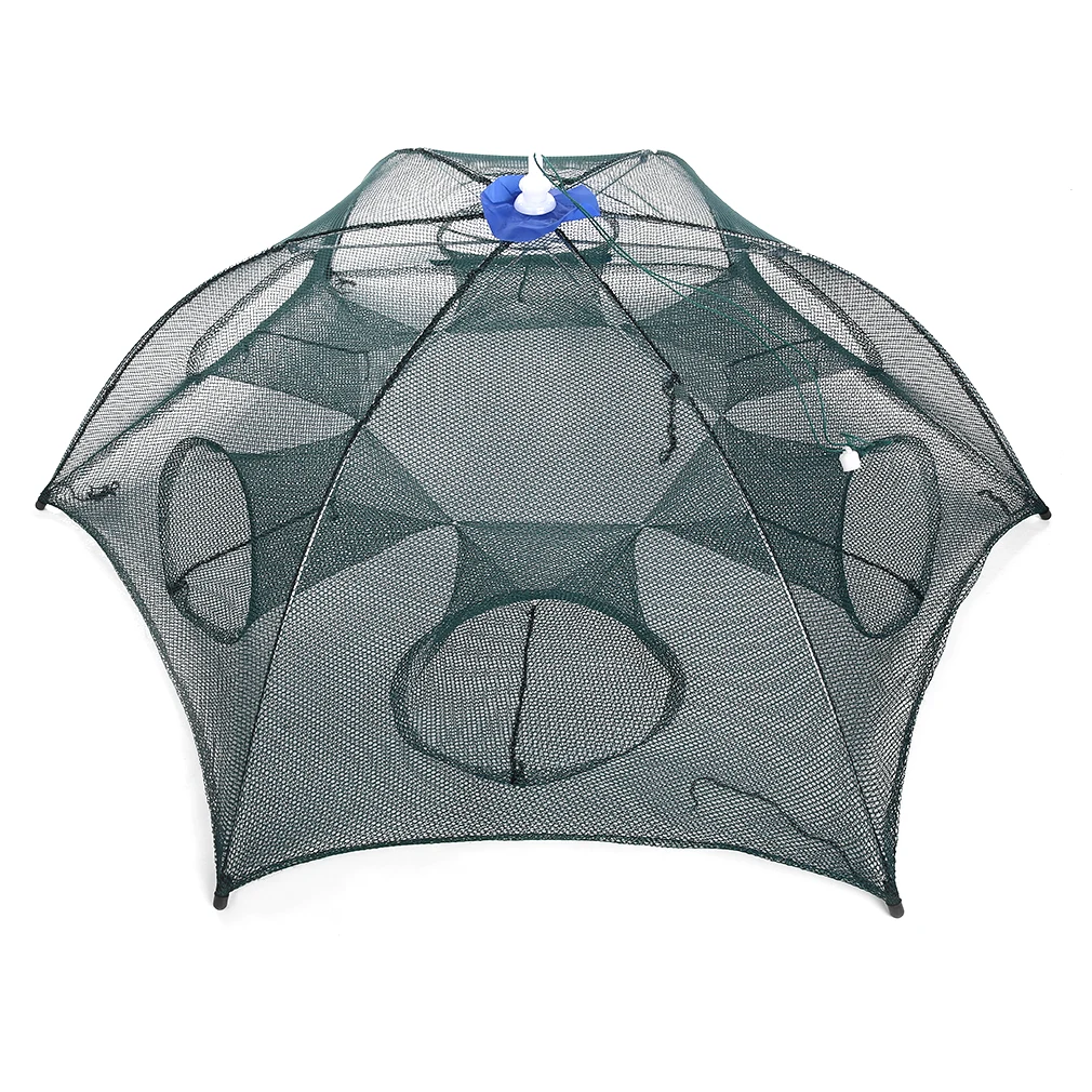 

6 Hole Folded Fish Net Portable Automatic Fishing Shrimp Trap Fishing Net for the capture of the eel crab lobster minnow lobster