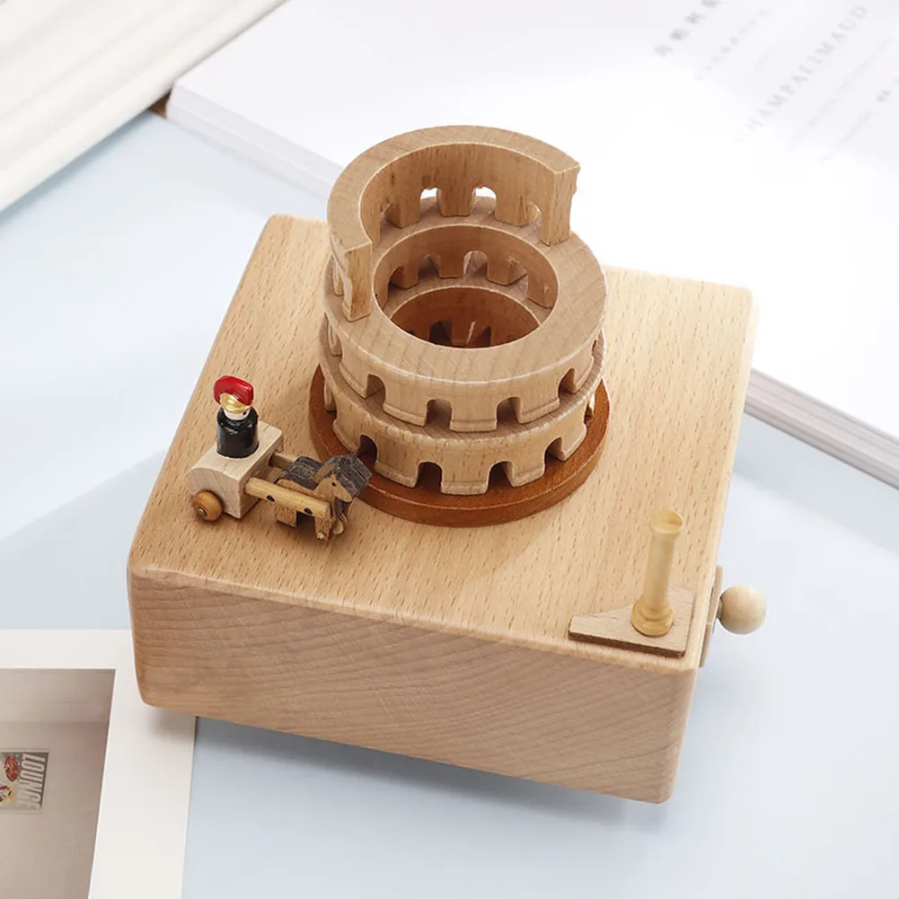 Kawaii Zakka карусель музыкальные коробки деревянная музыкальная шкатулка деревянные