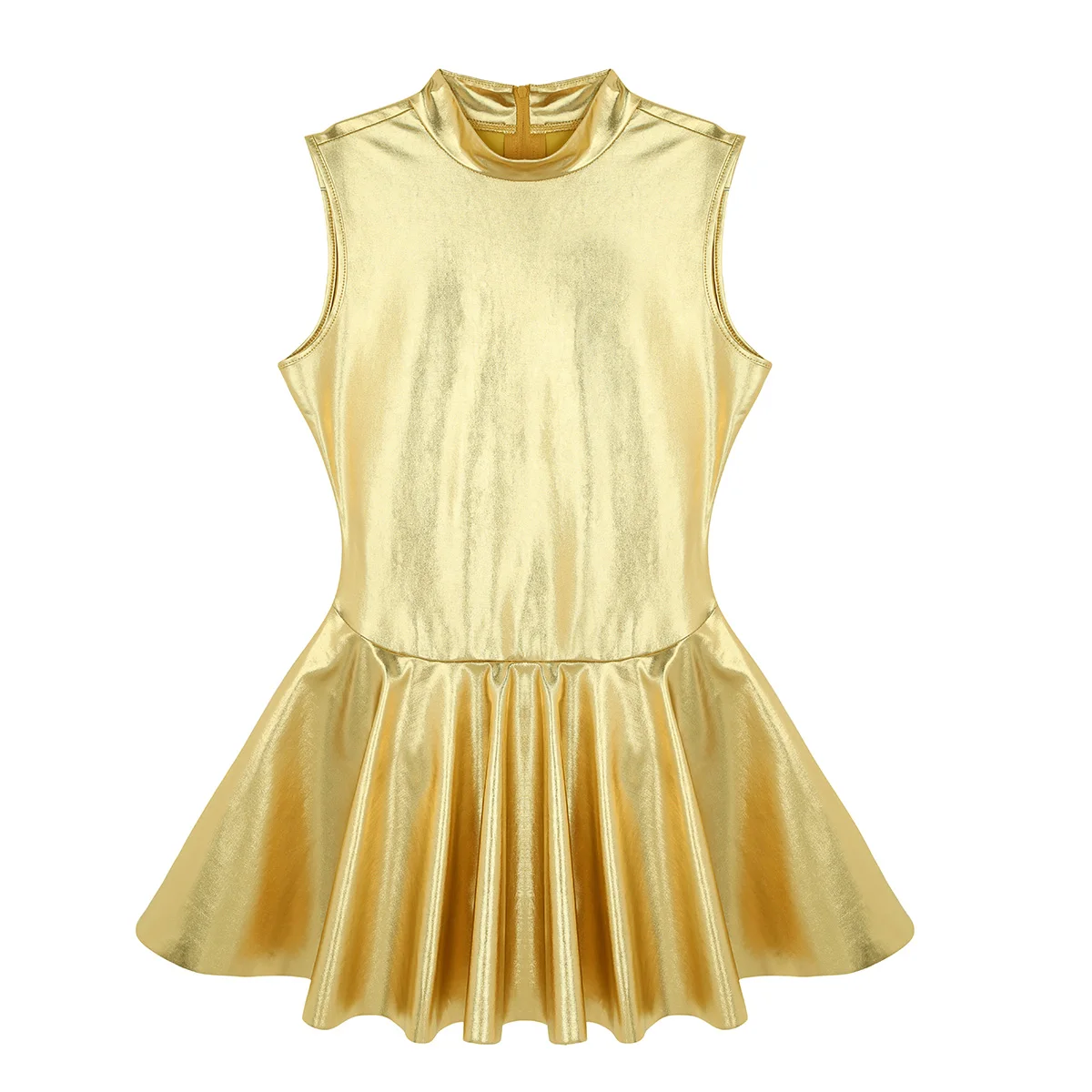 النساء المشجع زي التشجيع الباليه اللباس لامعة لامع فو اللباس الوقوف طوق عودة انغلق ألف خط اللباس