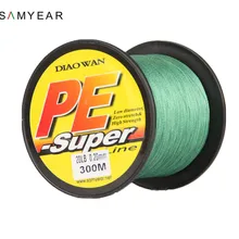 Рыболовная многофиламентная леска 300 м, 4 плетения, 90LB, PE, плетеная леска, бренд DIAOWAN
