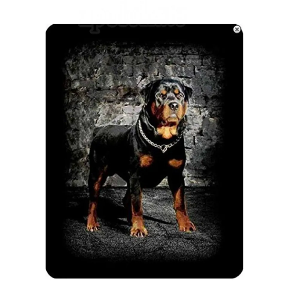 

Rottweiler Dog Faux Fur Luxury Blanket Med Weight Blanket