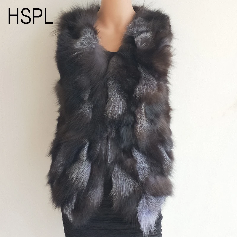 Women Fur Vest 2017 Real Fox Fur Women Natural Winter Feminino Genuine fur vest Female Real short fur vest colete de inverno