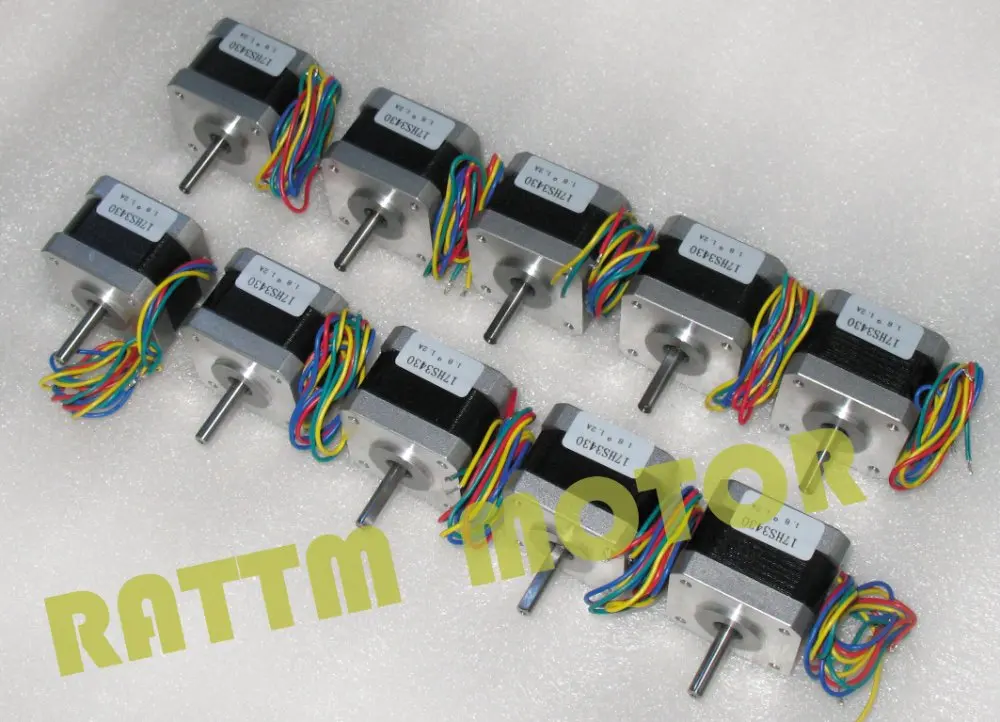 

New products!!! 10pcs NEMA17 CNC stepper motor 34mm /38 oz-in/1.2A CNC stepper motor
