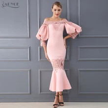 Adyce вечернее платье в стиле знаменитостей, женское платье, новинка, летнее сексуальное кружевное Клубное платье с открытыми плечами и расклешенными рукавами