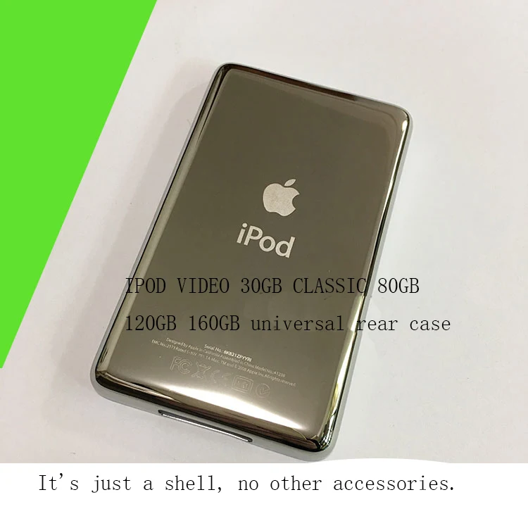 Тонкий серебристый металлический чехол-накладка для iPod 6th 7th gen Classic 80GB 120GB 160GB