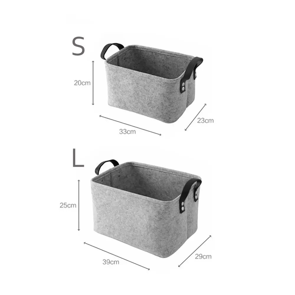 Корзина для хранения из шерстяного войлока, складная корзина для белья, корзина для грязной одежды, держатель для игрушек, сумка для хранения, Домашний Органайзер, контейнер