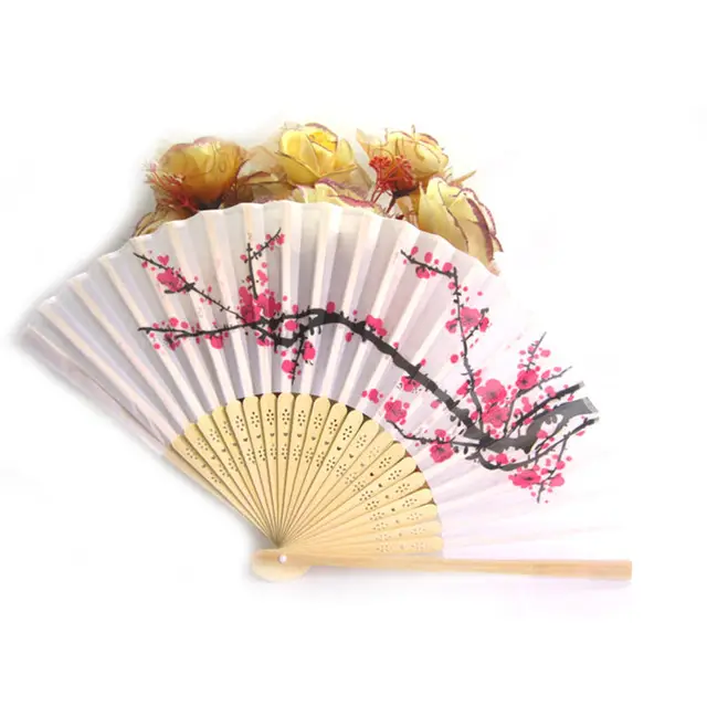 1 pcs 21cm cherry blossom watercolor painting wedding favor fans