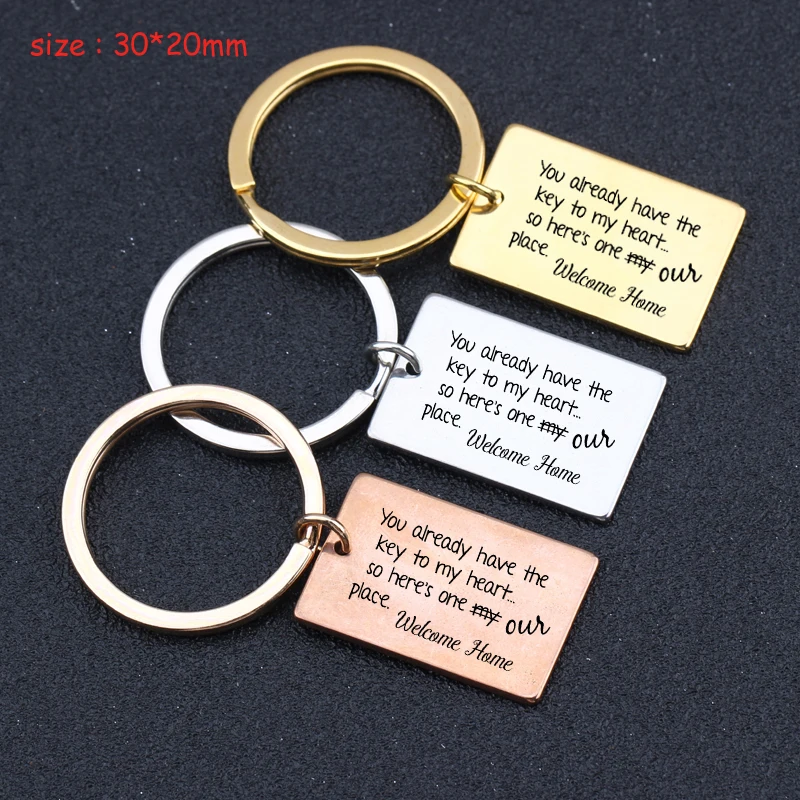 

Keychain Engraved You Already Have The Key To My Heart So Here's One Our Place Welcome Home For Girlfriend Boyfriend Gift