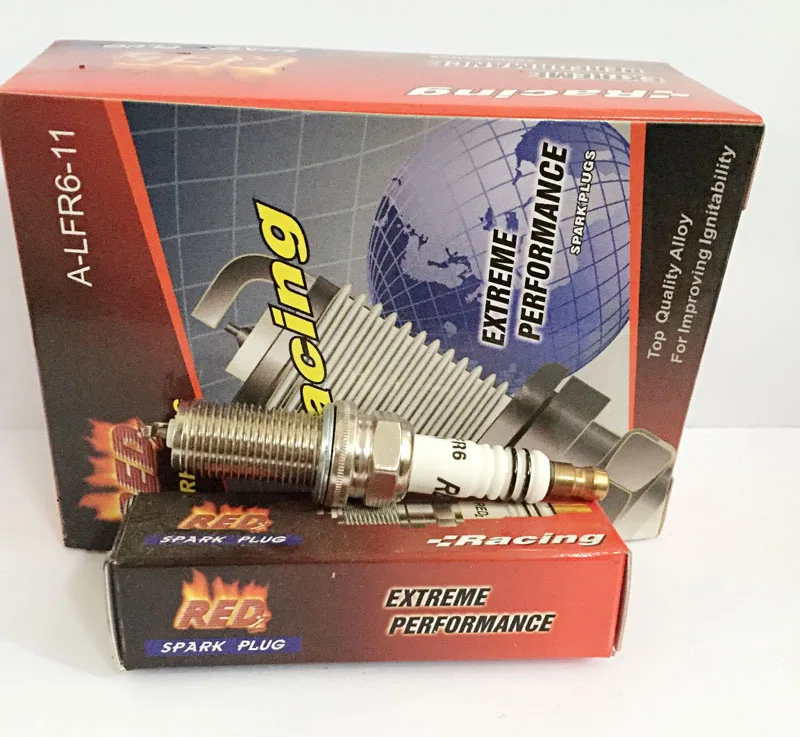 NEW Product RED Nickel Spark Plug A LFR6 11 4LOT Match NGK LFR6AIX 11
