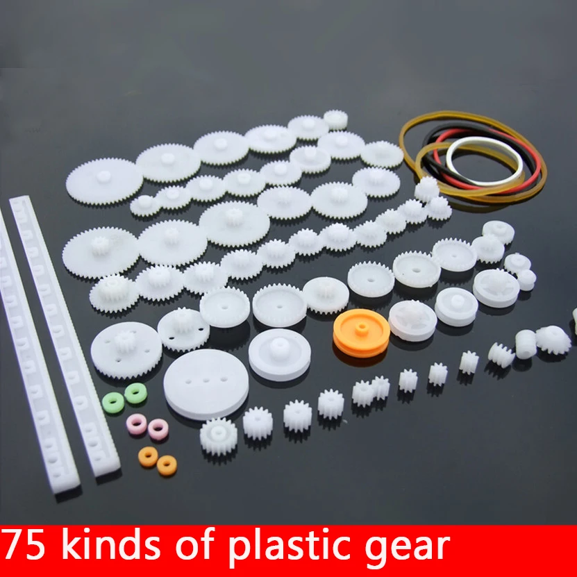 

New High Quality 75 Kinds Of Plastic Gear Package Motor Gearbox Robot Model Accessories DIY