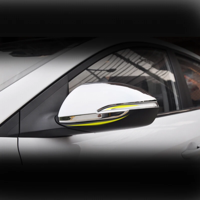 

Fit For Hyundai Elantra Avante 2016 2017 ABS Chrome Door Side Rear View Mirror Cover Trim sticker Cap Overlay Garnish Molding