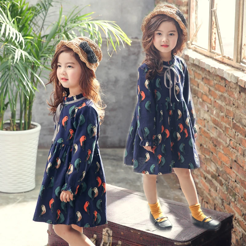 Girls Fashion Dress Lovely Design Dress Autumn And Spring Girl