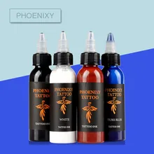 Phoenixy 30 мл/бутылка Professional Tattoo чернила деликатная текстура 4 долговечные цвета тату чернила Быстрый пигмент комплект легко использовать