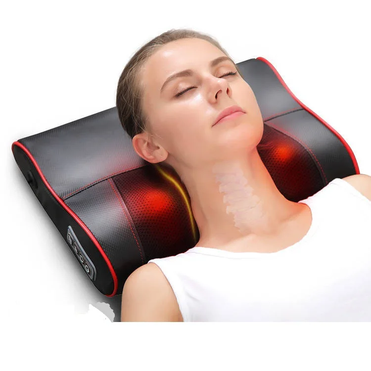Многофункциональная Массажная подушка с инфракрасным нагревом для шеи, плеч, спины, тела, шиацу, массажер, устройство для здоровья шейки матки