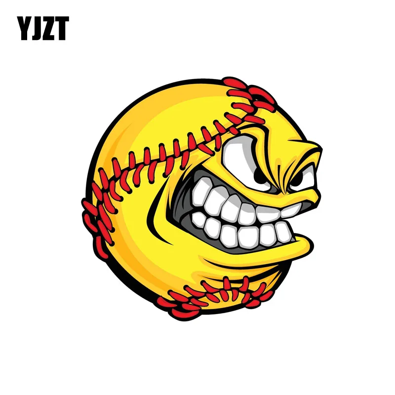

YJZT 12.2CM*12.3CM Car Accessories Sport Angry Baseball Car Sticker Decal 6-2300