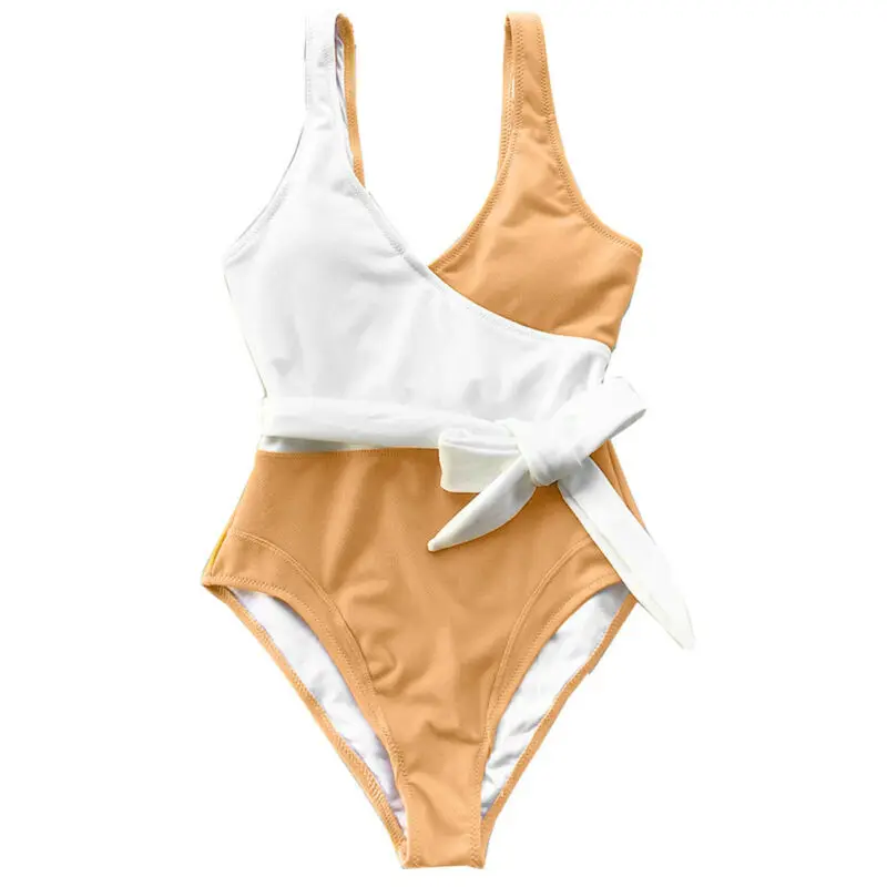 

Women Bandage Bikini Padded Set Brazilian Biquini Patchwork Swimwear Women V Neck Beachwear Swimsuit
