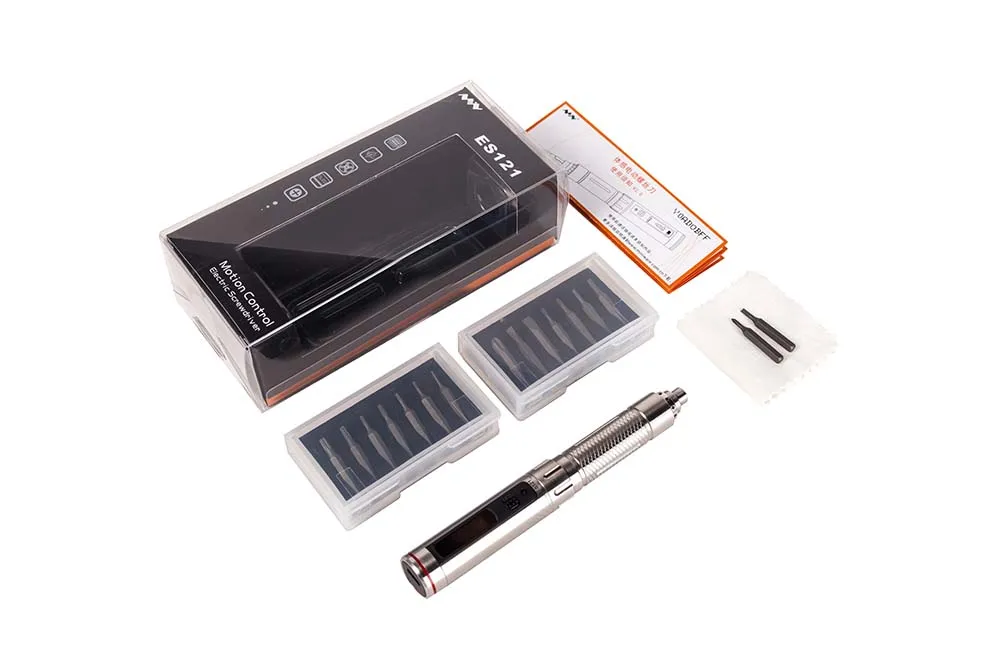 

ES121 Precision Cordless Electric Screwdriver Smart Motion Control 3 Axis Gyro OLED Screen with Screwriver Bit Set ES120 Upgrade