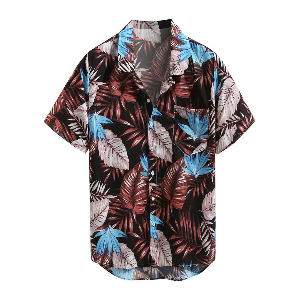 

KANCOOLD Fashion Retro Hip Hop Streetwear Shirt Men Printed Short Sleeve Summer Floral Loose Hawaiian Korean Shirts Dropship 727