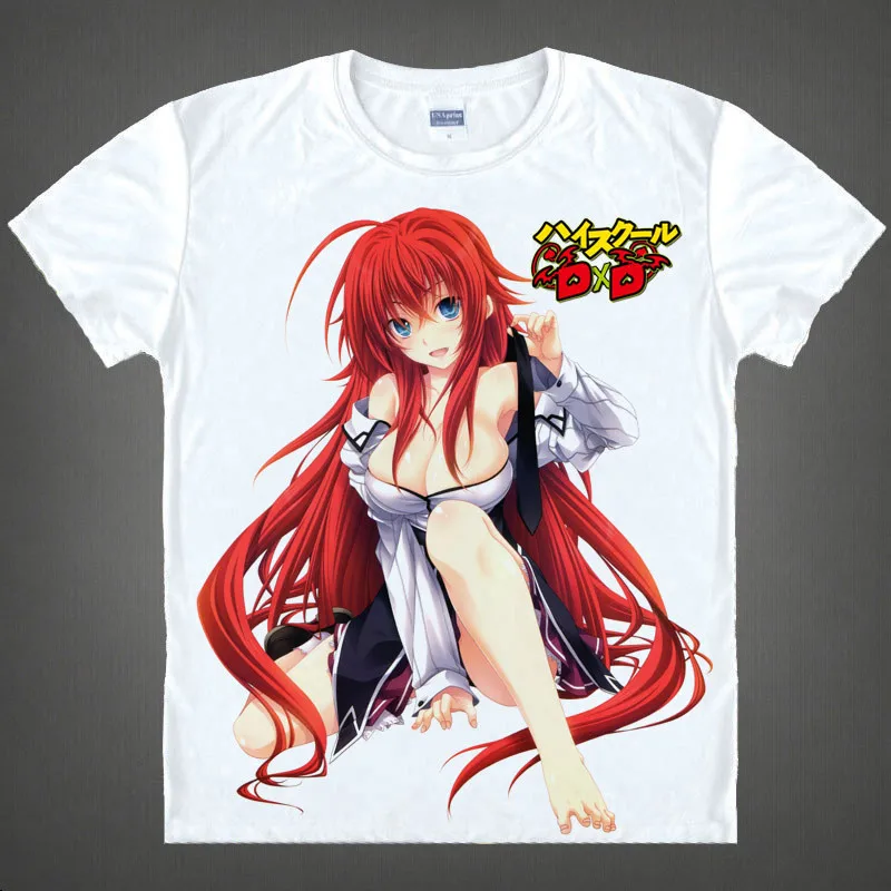 1 Mens Women Unique Anime T-shirt 3d Print High School DxD Issei Hyodo Rias Short Sleeve Casual Cosplay T Shirt Camiseta Masculina