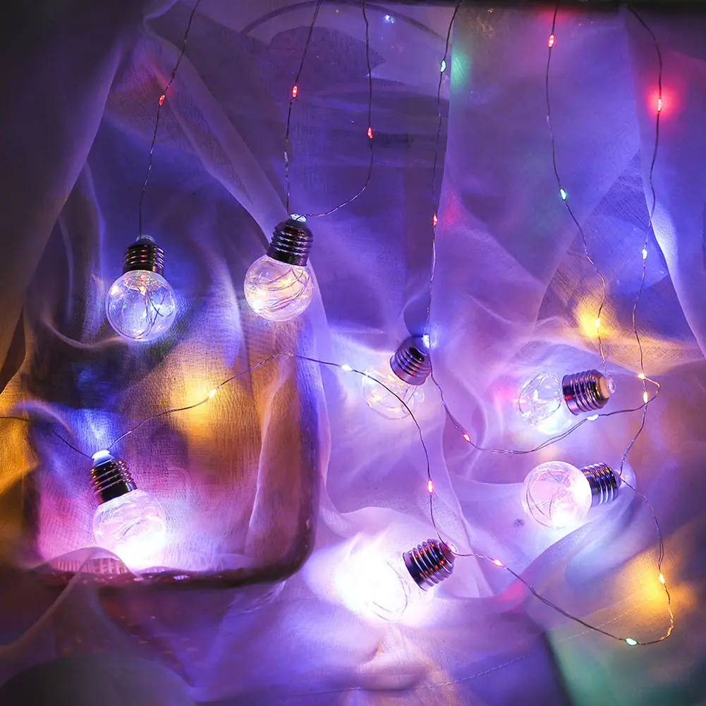 

LED Lights String Bulbs Lamp Copper Wire European Standard For Garden Path Yard Outdoor HYD88