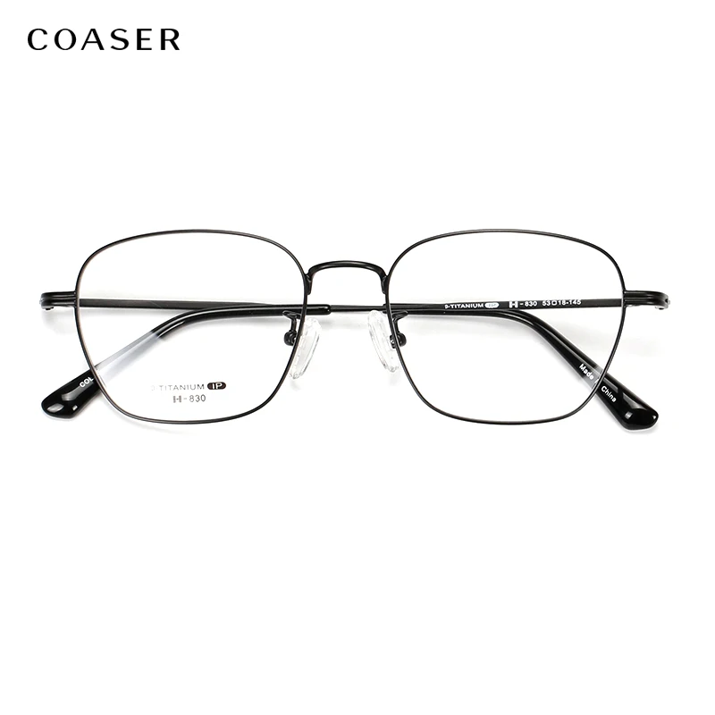

COASER Titanium eyewear Oversized spectacle frame Optical Prescription eye frames men Brand eyeglass frame myopia eye glasses