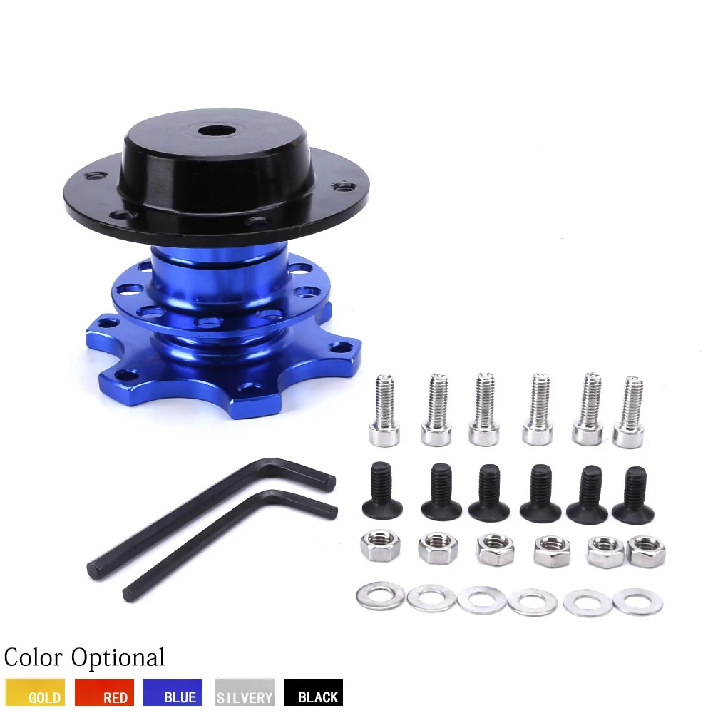 CNSPEED Universal 6 Hole Racing Steering Wheel Quick Release Hub Volante Adapter Removable Snap Off Boss Kit|boss kit|steering wheel quick