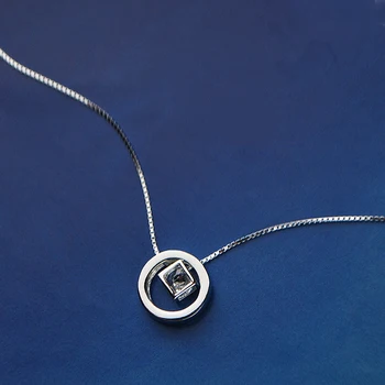 

Bohemian Vintage Silver Color Cube Box Necklaces For Women Long Choker Necklace Statement Christmas Jewelry Collares