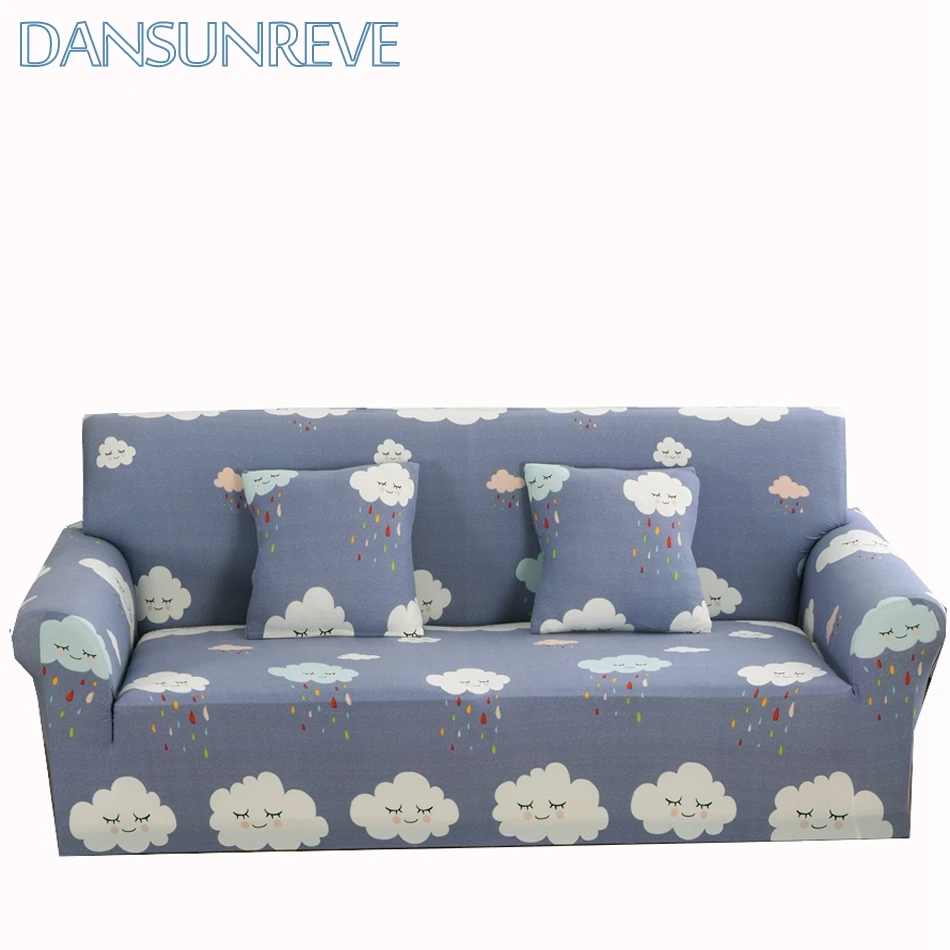 Universal Stretch Sofa Covers For Living Room Multi size Cloud Pattern