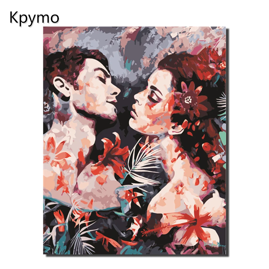 

Frameless Picture Romantic DIY Painting By Numbers Modern Wall Art Handpainted Oil Painting On Canvas For Home Decor VA-0063