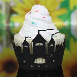 50 шт. Хэллоуин Тыква кружева чашки торт с Рождество, день рождения, свадебный торт украшения Бумага Muffin Cupcake выпечки чашки A60