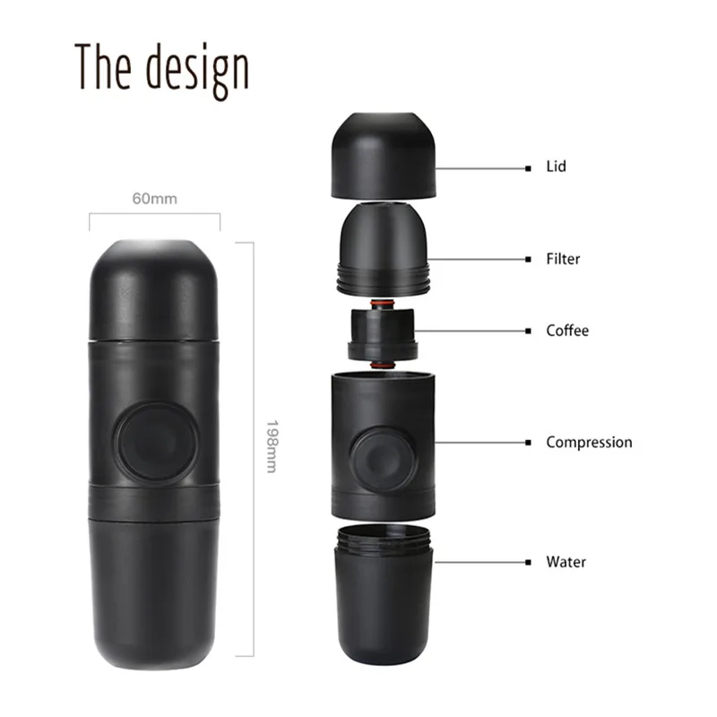 Minipresso Кофеварка Ручной пресс капсулы и порошок кофемашина ручной ...