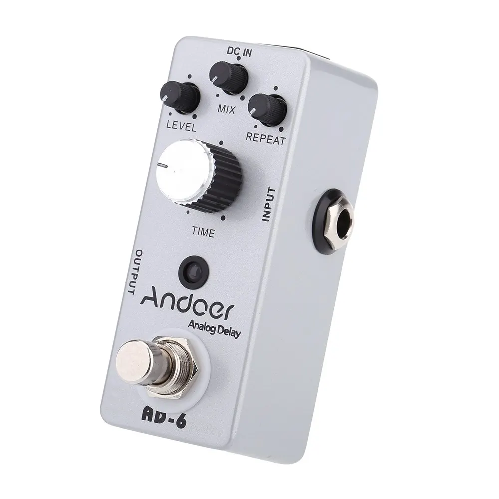 Andoer TC-31 AD-6 аналоговая задержка гитарный эффект педаль True Bypass - Цвет: grey