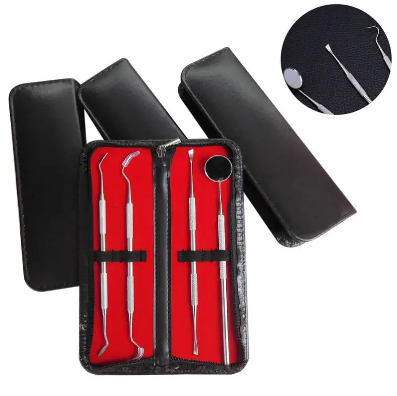 

Mayitr 1set Pro Stainless Steel Dental Tartar Calculus Removing Kit Tooth Clean Hygiene Scraper Mirror Probe Scaler Set