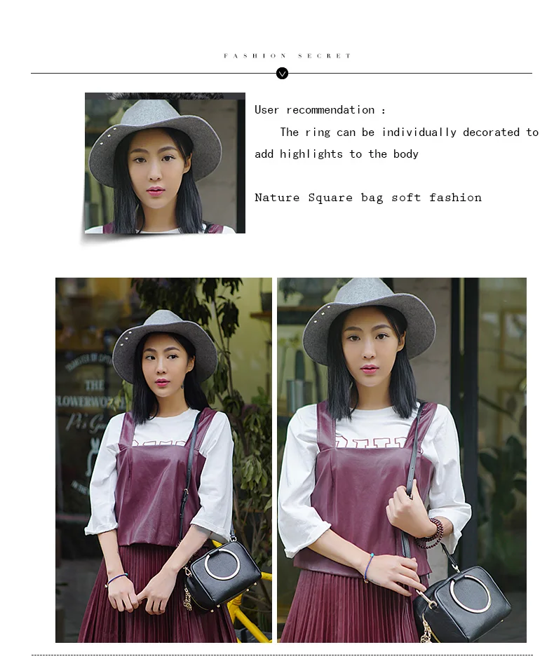 HONGU Luxury Cow Leather Handbags Women Bags Brands Ring Evening Purses Lady Mini Crossbody Shoulder Bags Female Messenger Totes     H5140080992 (1)