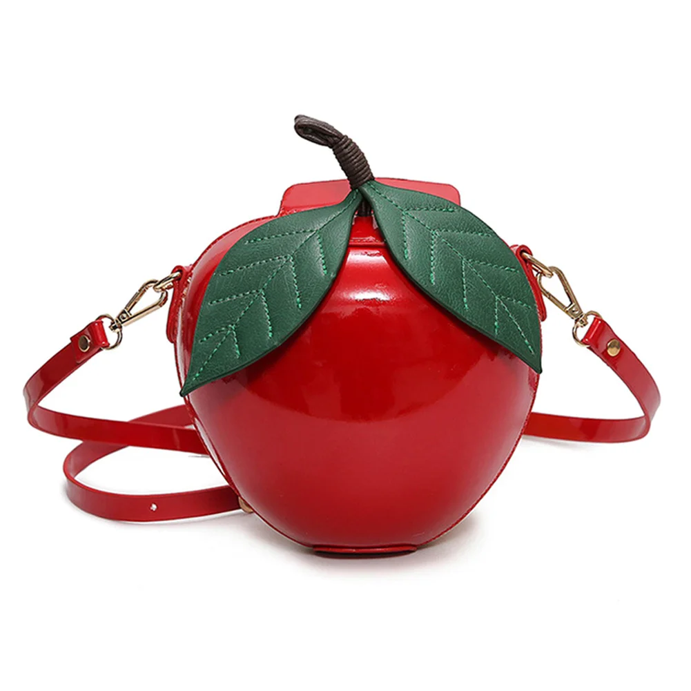 Модные женские сумки-почтальон из искусственной кожи в форме яблока, одна сумка на плечо, милое портмоне для девочек, сумка через плечо, Bolsas - Цвет: red