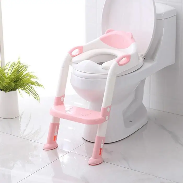 Складной Детский горшок для младенцев детское сиденье для унитаза для приучения к туалету с регулируемая лестница портативный детский