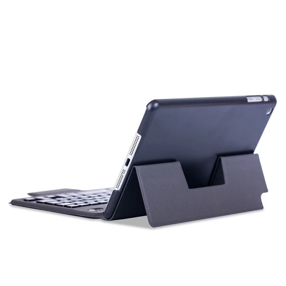 Для iPad Mini1/2/3 Bluetooth клавиатура Портфолио Folio чехол для iPad Mini 2/iPad Mini 3+ подарок - Цвет: Dark Blue