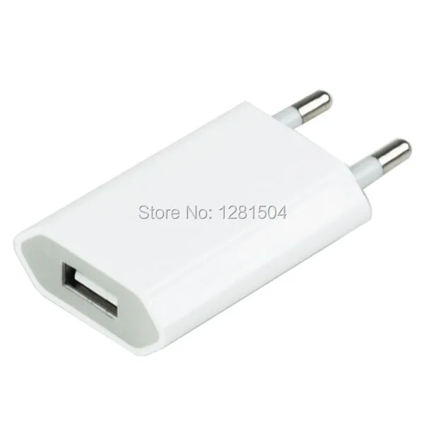 А+ качество 1000 шт./лот ЕС AC Путешествия USB зарядное устройство для IPhone 7 6 Plus 5 4 samsung Galaxy htc XiaoMi телефон белый