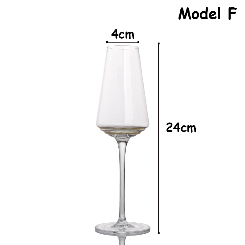 Набор стеклянных тарелок с золотой кромкой, бокал для шампанского стакан, высококлассный набор посуды, Западный поднос для еды, прозрачное фруктовое блюдо, стеклянная чашка, 1 шт - Цвет: Model F