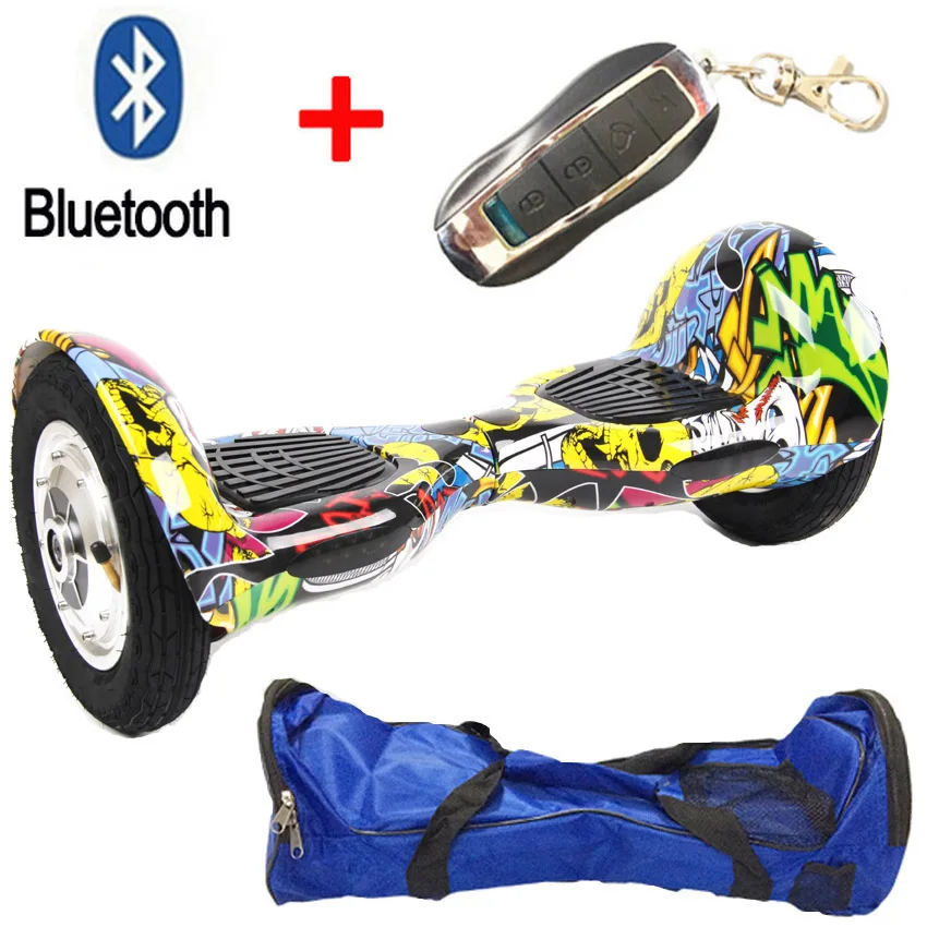 

10 Inch 2 Wheel Self Electric Standing Scooter Unicycle Skateboard hoverboard Bluetooth+Remote+Bag hover bord