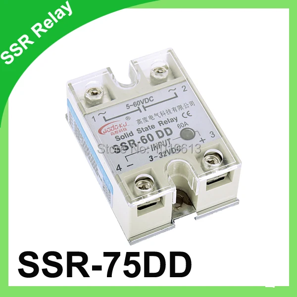 

Solid State Relay SSR-75DD 75A /5-60VDC 3-32VDC Control Solid State Relay